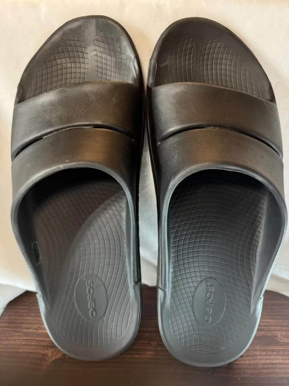 OOFOS OOahh Recovery Slide Sandals Black Men’s Sz 13 Slip-on Comfortable Support
